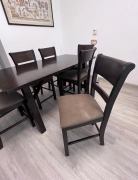 Used Walnut Wood Dining Table Chairs
