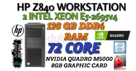 128GB RAM-72 CORES HP Z840 WORKSTATION-2 Intel XEO