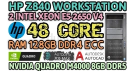 HP Z840 WORKSTATION 128GB RAM DDR4 48 CORE DUAL IN